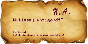 Nyilassy Antigoné névjegykártya